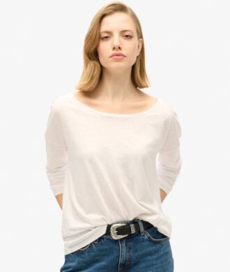 Top in jersey a maniche lunghe