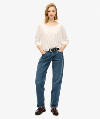 Top in jersey a maniche lunghe