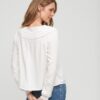 Top in tessuto con bordi in pizzo
