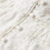 Top in tessuto con bordi in pizzo
