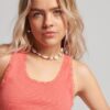 Top senza maniche con bordi in pizzo Athletic Essentials