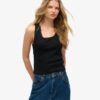 Top senza maniche con bordi in pizzo Vintage della linea Athletic Essentials