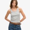 Top senza maniche con bordi in pizzo Vintage della linea Athletic Essentials