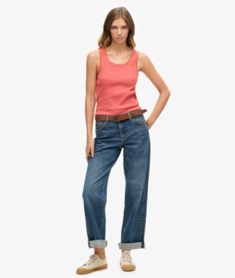 Top senza maniche con bordi in pizzo Vintage della linea Athletic Essentials
