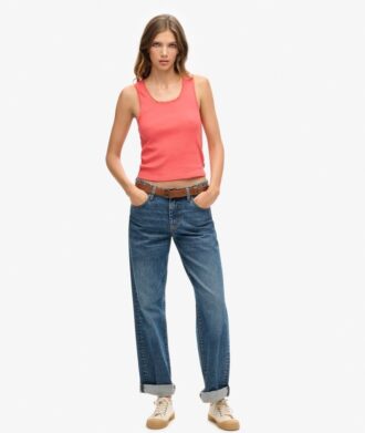 Top senza maniche con bordi in pizzo Vintage della linea Athletic Essentials