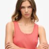 Top senza maniche con bordi in pizzo Vintage della linea Athletic Essentials