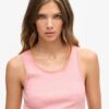 Top senza maniche con bordi in pizzo Vintage della linea Athletic Essentials