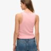 Top senza maniche con bordi in pizzo Vintage della linea Athletic Essentials