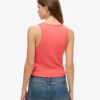 Top senza maniche con bordi in pizzo Vintage della linea Athletic Essentials