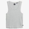 Top senza maniche con bordi in pizzo Vintage della linea Athletic Essentials
