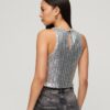 Top senza maniche con paillettes