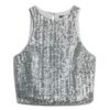 Top senza maniche con paillettes