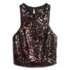Top senza maniche con paillettes
