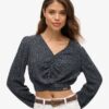 Top Vintage con lacci sul davanti