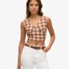 Top vintage con scollo all’americana