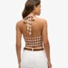 Top vintage con scollo all’americana